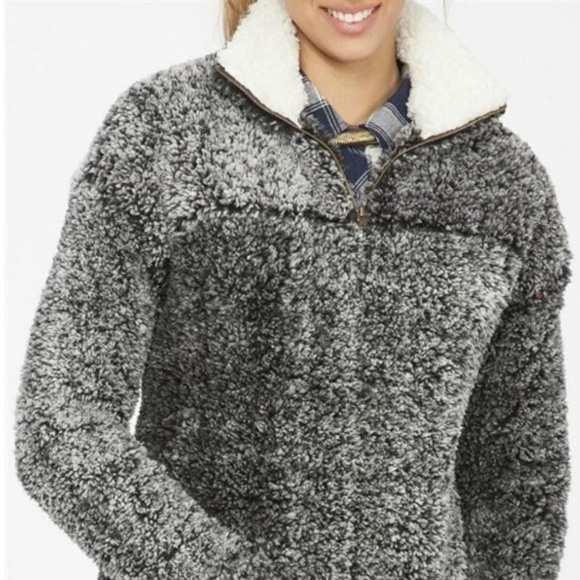 peach love sherpa pullover